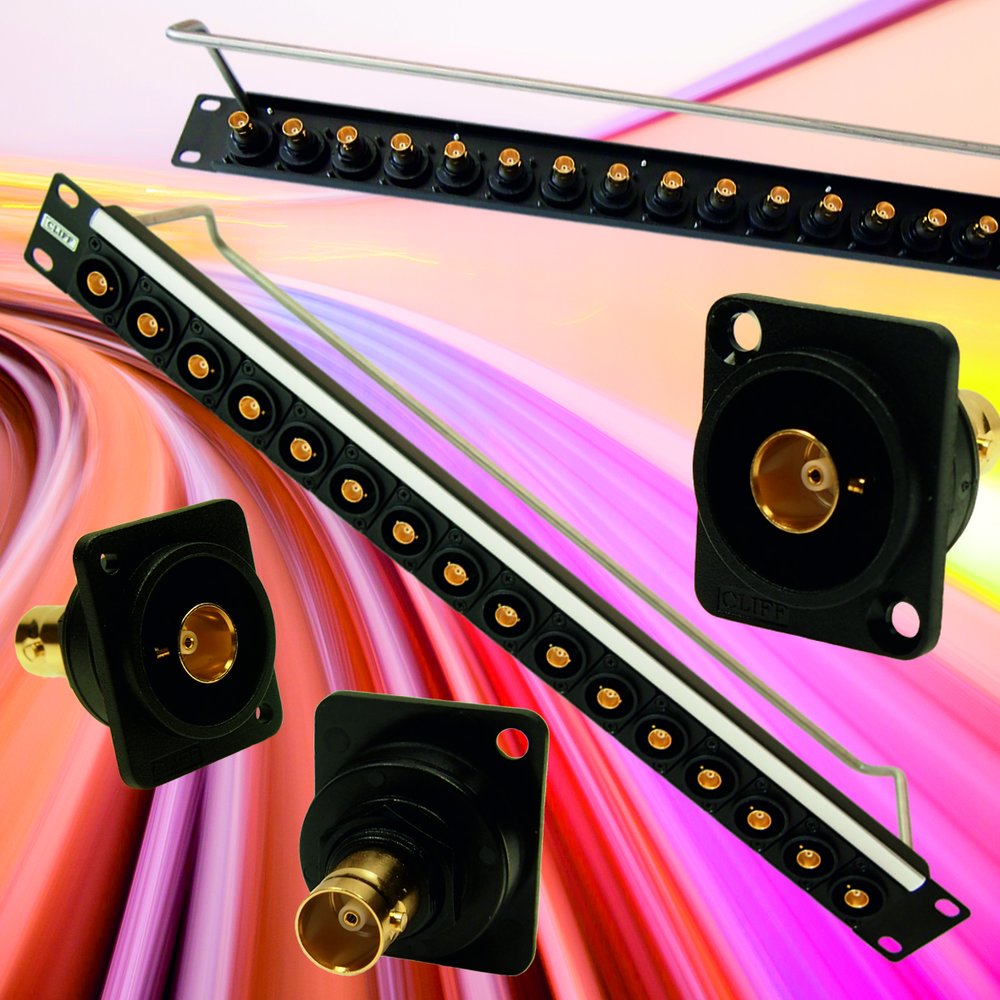 New Gold Plated 75Ω BNC FeedThrough Connecter from Cliff provides 12GHz connectivity